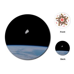 Amazing Stunning Astronaut Amazed Playing Cards (round)  by Simbadda