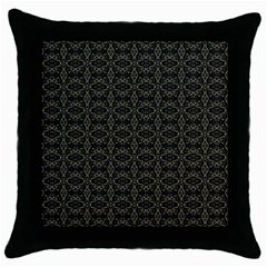 Dark Interlace Tribal  Throw Pillow Case (black) by dflcprints