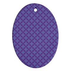 Abstract Purple Pattern Background Oval Ornament (two Sides) by TastefulDesigns