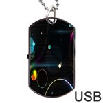 Glare Light Luster Circles Shapes Dog Tag USB Flash (Two Sides) Back