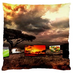 Africa Standard Flano Cushion Case (two Sides) by Valentinaart