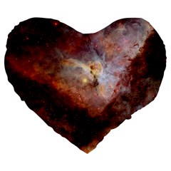 Carina Nebula Large 19  Premium Heart Shape Cushions by SpaceShop