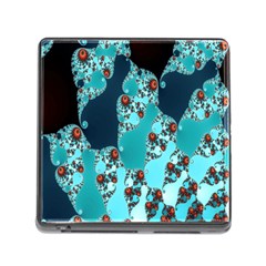 Decorative Fractal Background Memory Card Reader (square) by Simbadda