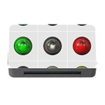 9 Power Buttons Memory Card Reader with CF Front