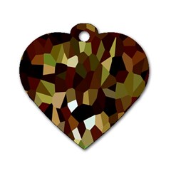 Crystallize Background Dog Tag Heart (one Side) by Simbadda