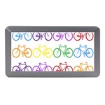 Rainbow Colors Bright Colorful Bicycles Wallpaper Background Memory Card Reader (Mini) Front
