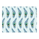 Background Of Beautiful Peacock Feathers Wallpaper For Scrapbooking Double Sided Flano Blanket (Mini)  35 x27  Blanket Back