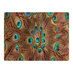 Peacock Pattern Background Double Sided Flano Blanket (Mini)  35 x27  Blanket Back