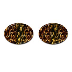 Loral Vintage Pattern Background Cufflinks (oval) by Simbadda
