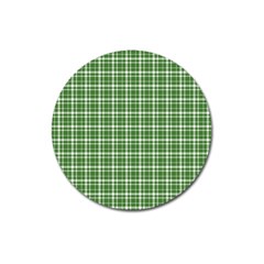 St  Patricks Day Plaid Pattern Magnet 3  (round) by Valentinaart