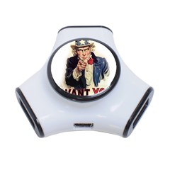 Uncle Sam 3-port Usb Hub by Valentinaart