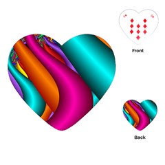 Fractal Wallpaper Color Pipes Playing Cards (heart)  by Amaryn4rt