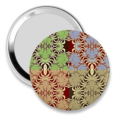 Multicolor Fractal Background 3  Handbag Mirrors by Amaryn4rt