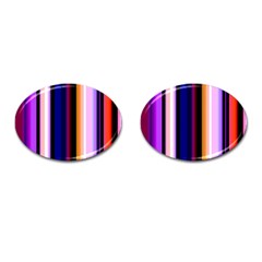 Fun Striped Background Design Pattern Cufflinks (oval) by Amaryn4rt