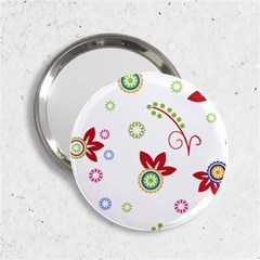 Colorful Floral Wallpaper Background Pattern 2 25  Handbag Mirrors by Amaryn4rt