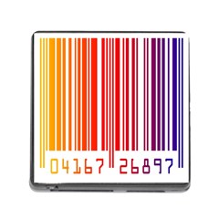 Colorful Gradient Barcode Memory Card Reader (square) by Simbadda