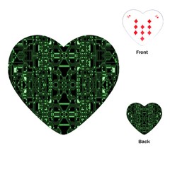 An Overly Large Geometric Representation Of A Circuit Board Playing Cards (heart)  by Simbadda