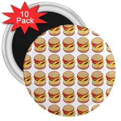 Hamburger Pattern 3  Magnets (10 Pack)  by Simbadda