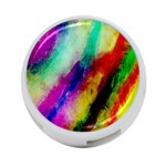 Colorful Abstract Paint Splats Background 4-Port USB Hub (Two Sides)  Back