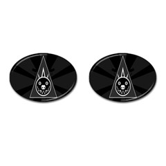Abstract Pigs Triangle Cufflinks (oval) by Simbadda