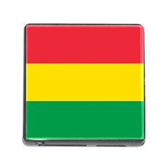 Rasta Colors Red Yellow Gld Green Stripes Pattern Ethiopia Memory Card Reader (square) by yoursparklingshop