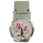 Vintage flowers Money Clip Watches Front