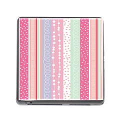 Heart Love Valentine Polka Dot Pink Blue Grey Purple Red Memory Card Reader (square) by Mariart