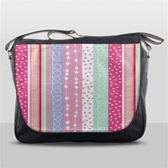 Heart Love Valentine Polka Dot Pink Blue Grey Purple Red Messenger Bags by Mariart