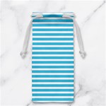 Horizontal Stripes Blue Jewelry Bag Front
