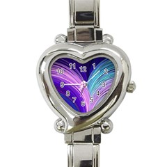Color Purple Blue Pink Heart Italian Charm Watch by Mariart