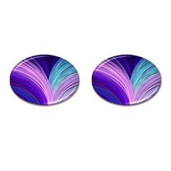 Color Purple Blue Pink Cufflinks (oval) by Mariart