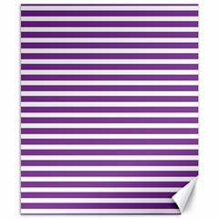 Horizontal Stripes Purple Canvas 8  X 10  by Mariart