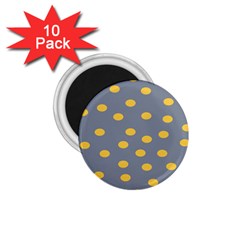 Limpet Polka Dot Yellow Grey 1 75  Magnets (10 Pack)  by Mariart
