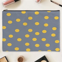 Limpet Polka Dot Yellow Grey Cosmetic Bag (xxxl)  by Mariart
