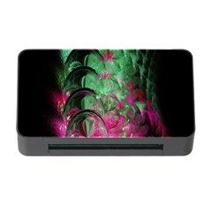 Pink And Green Shapes Make A Pretty Fractal Image Memory Card Reader With Cf by Simbadda