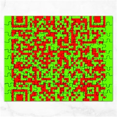 Colorful Qr Code Digital Computer Graphic Rectangular Jigsaw Puzzl by Simbadda