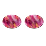 Red Seamless Abstract Background Cufflinks (Oval) Front(Pair)