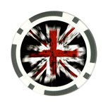 British Flag Poker Chip Card Guard Back