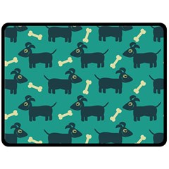 Happy Dogs Animals Pattern Double Sided Fleece Blanket (large)  by Nexatart