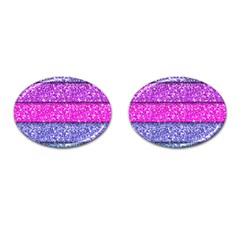 Violet Girly Glitter Pink Blue Cufflinks (oval) by Mariart