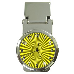 Sunburst Pattern Radial Background Money Clip Watches by Nexatart