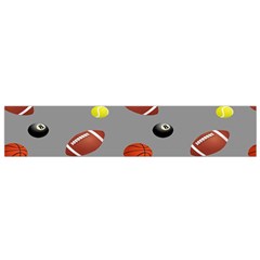 Balltiled Grey Ball Tennis Football Basketball Billiards Flano Scarf (small) by Mariart