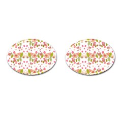 Floral Pattern Cufflinks (oval) by Valentinaart