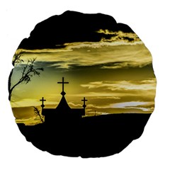 Graves At Side Of Road In Santa Cruz, Argentina Large 18  Premium Flano Round Cushions by dflcprints