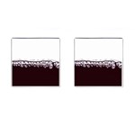 Bubbles In Red Wine Cufflinks (Square) Front(Pair)