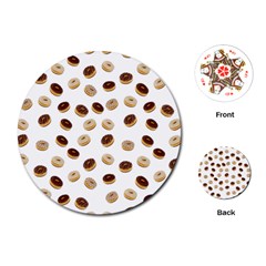 Donuts Pattern Playing Cards (round)  by Valentinaart