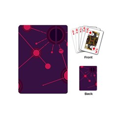 Abstract Lines Radiate Planets Web Playing Cards (mini)  by Nexatart