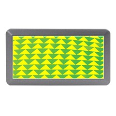 Arrow Triangle Green Yellow Memory Card Reader (mini) by Mariart