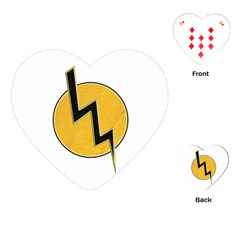 Lightning Bolt Playing Cards (heart)  by linceazul