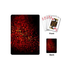 Red Particles Background Playing Cards (mini)  by Nexatart